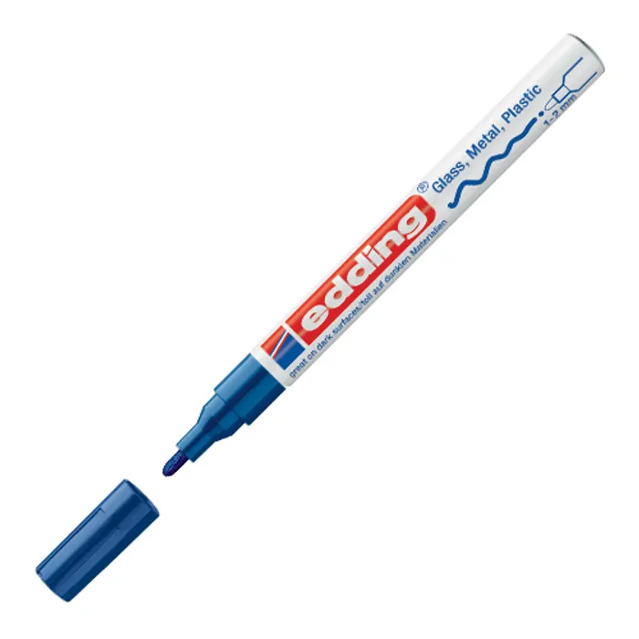 Główne zdjęcie produktu Lakový popisovač "751", tmavě modrá, 1-2mm, EDDING