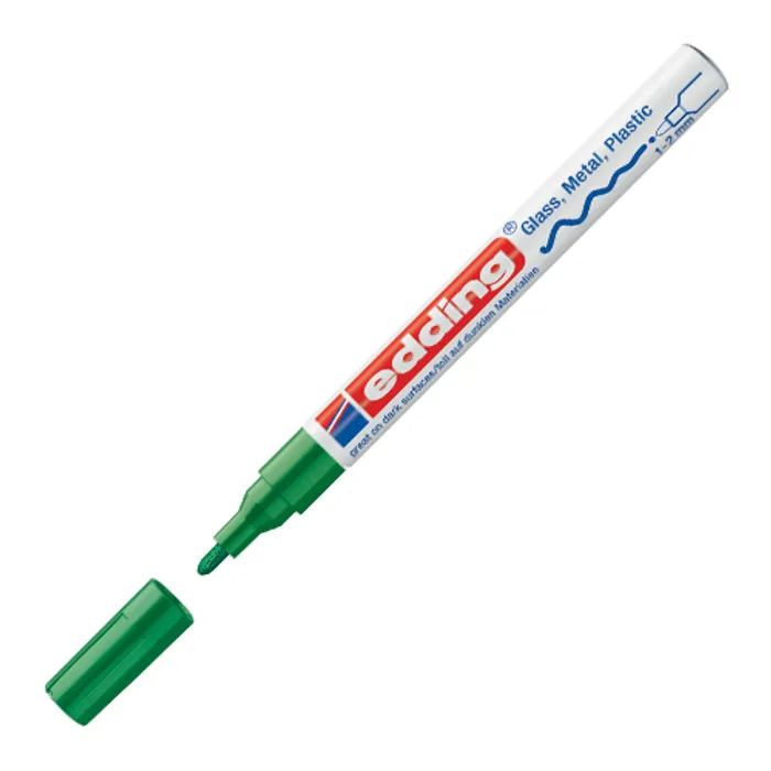 Główne zdjęcie produktu Lakový popisovač "751", zelená, 1-2mm, EDDING
