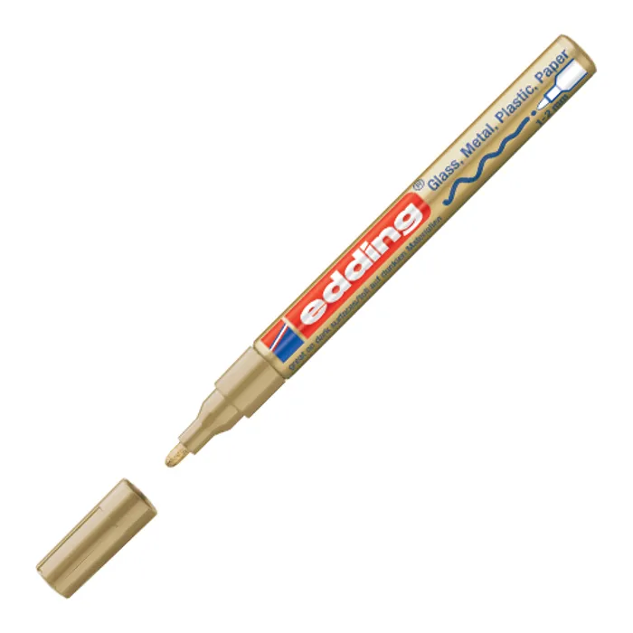Główne zdjęcie produktu Lakový popisovač "751", zlatá, 1-2mm, EDDING