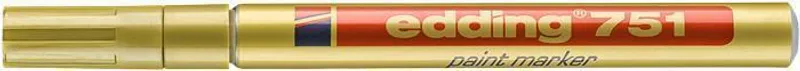 Główne zdjęcie produktu Lakový popisovač "751", zlatá, 1-2mm, EDDING