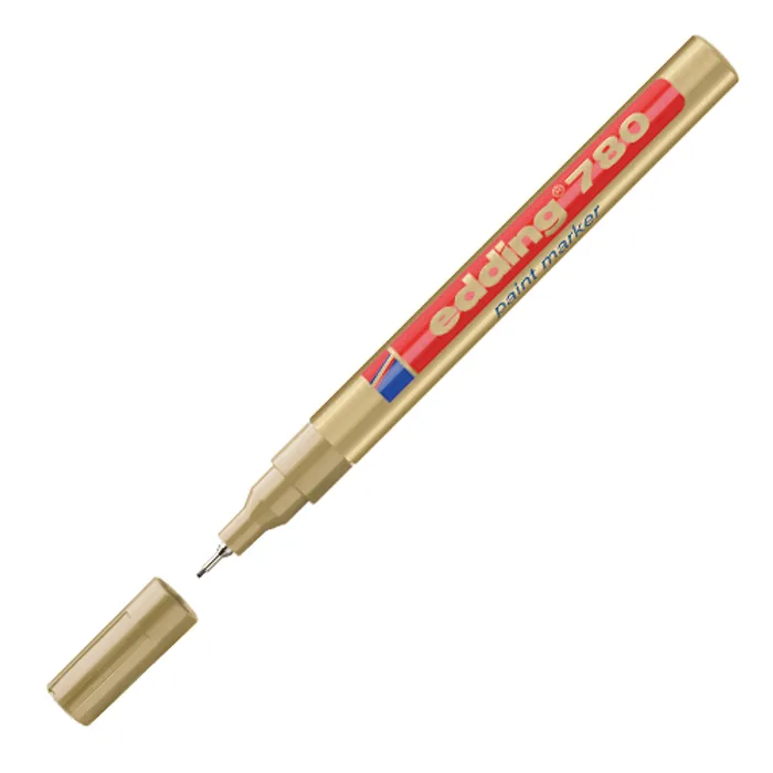 Główne zdjęcie produktu Lakový popisovač "780", zlatá, 0,8mm, EDDING