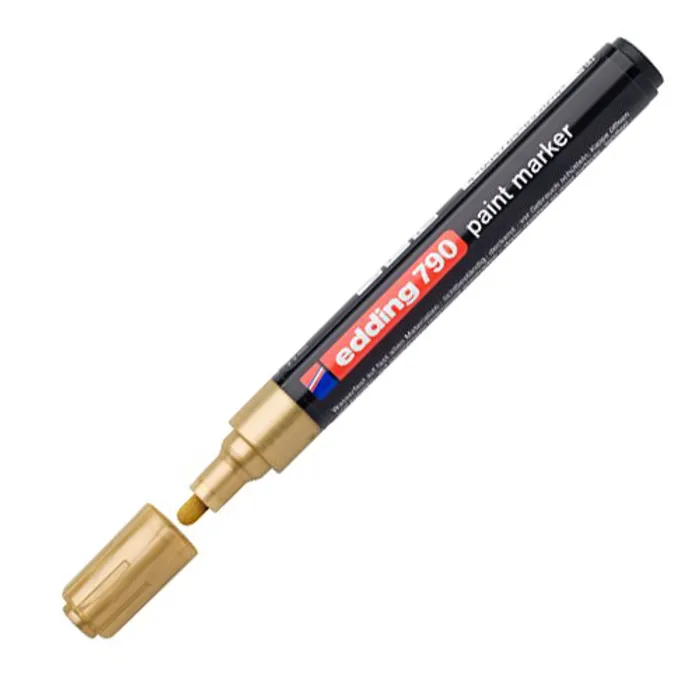 Główne zdjęcie produktu Lakový popisovač "790", zlatá, 2-3mm, EDDING