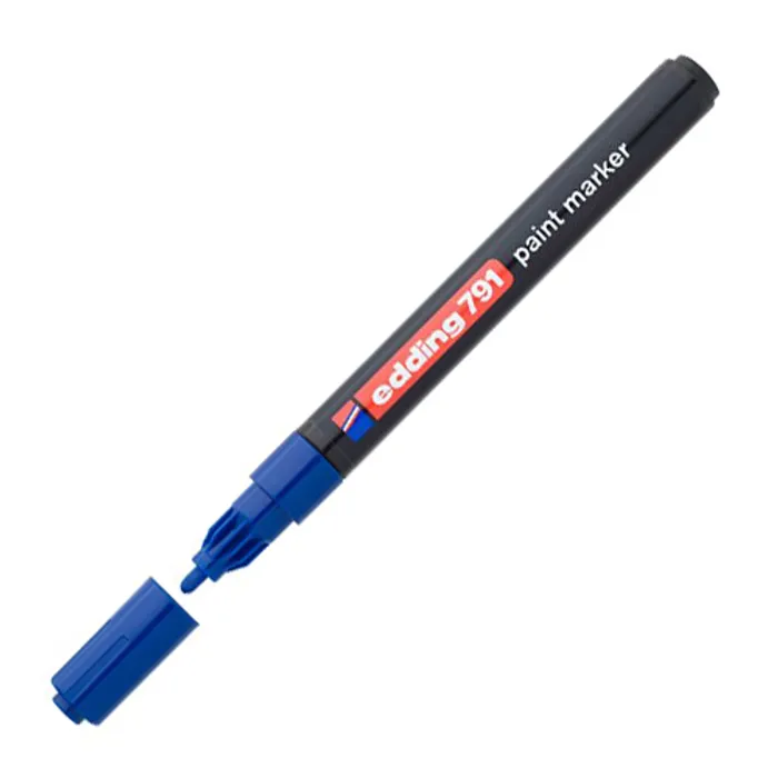 Główne zdjęcie produktu Lakový popisovač "791", modrá, 1-2mm, EDDING