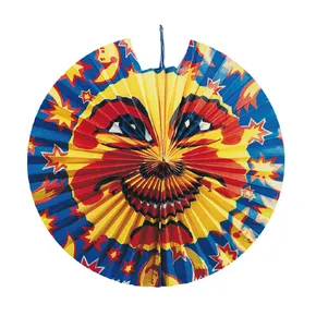 Lampion papierowy dysk Słońce i gwiazdy średnica 45cm [1 szt]