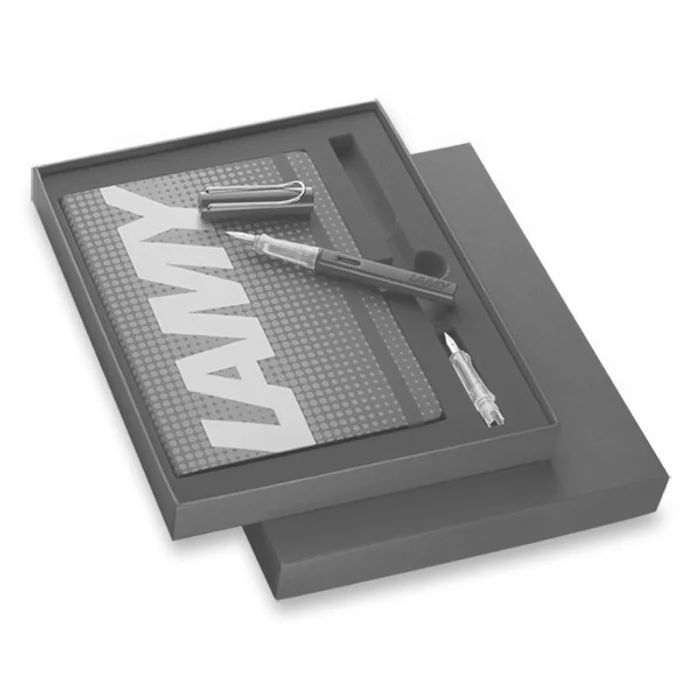 Główne zdjęcie produktu Lamy AL-star Glossy Red plnicí pero, dárková sada se zápisníkem