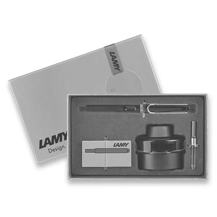 Główne zdjęcie produktu Lamy Safari Shiny Black plnicí pero, dárková sada s konvertorem a inkoustem