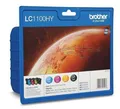 LC1100HYP inkjet cartridge DCP 185C, 6690CW tiskárny, BROTHER b+c+m+y, 1*900 o.+3*750 o.