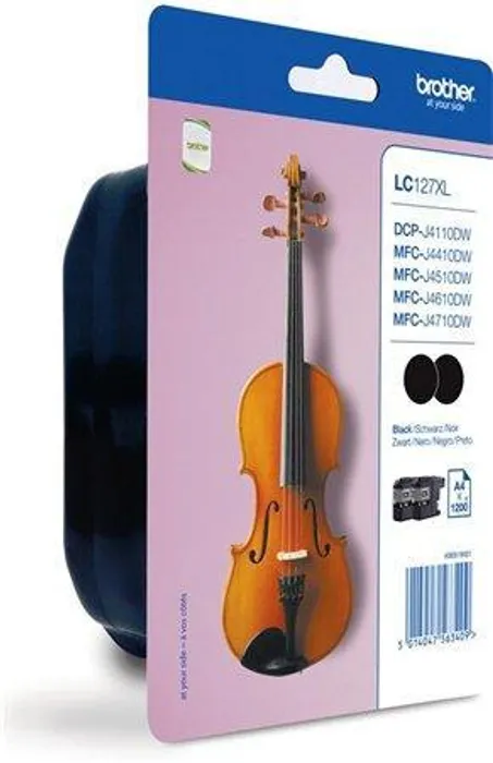 Główne zdjęcie produktu LC127B Inkjekt cart. pro DCP-J4110DW tiskárnu, BROTHER černá, 2*1 200 stránek