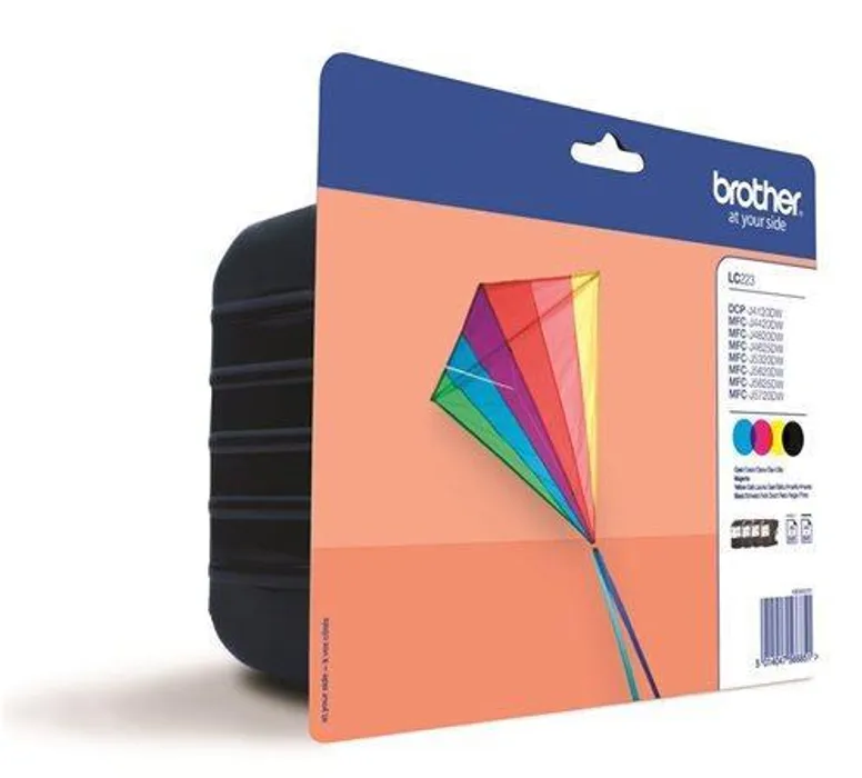 Główne zdjęcie produktu LC223BCMY Inkjet cart. pro MFC-J4420DW, MFC-J4620DW tiskárny BROTHER b+c+m+y, 4*550 p.