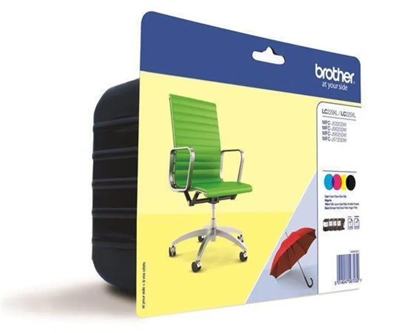 Główne zdjęcie produktu LC229XLB+LC225XLCMY Inkjet cart. pro multipack MFC-J4420DW, BROTHER b+c+m+y, 1*2400 str.,3