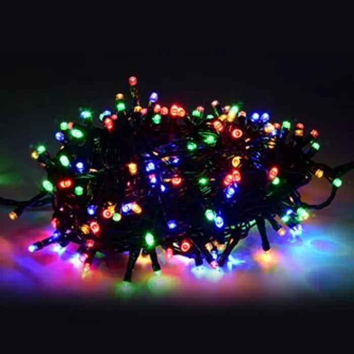 Główne zdjęcie produktu LED osvětlení, řetěz, 10m, 220-240 V (50-60Hz), 6W, multicolor, zelený kabel, 30000h, 100