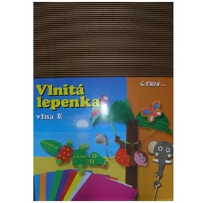 E-Welle karton 260g 34,5 x 24,5cm prosty-brązowy 10 ark.