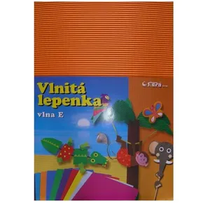 Karton E-Welle 260g 34,5 x 24,5cm prosty-pomarańczowy 10 ark.