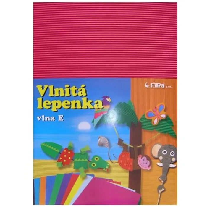 Główne zdjęcie produktu Lepenka E-Welle 260g 34,5 x 24,5cm rovná-pink 10 listů