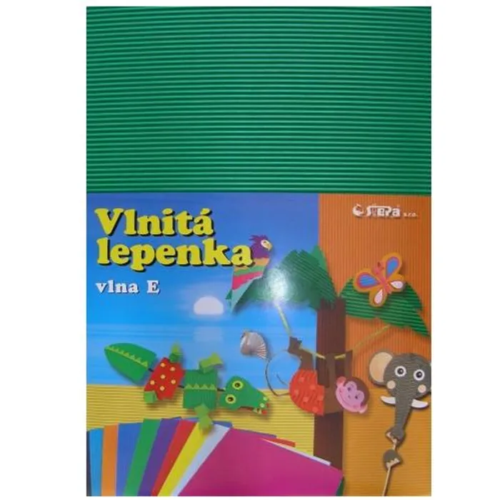 Główne zdjęcie produktu Lepenka E-Welle 260g 34,5 x 24,5cm rovná-zelená 10 listů