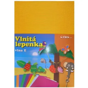 Karton E-Welle 260g 34,5 x 24,5cm prosty-żółty 10 ark.