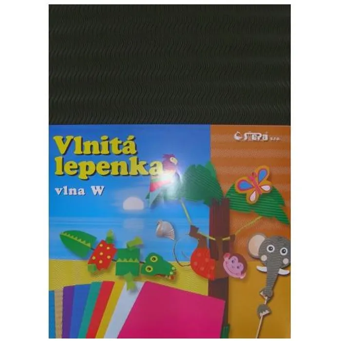 Główne zdjęcie produktu Lepenka W-Welle 260g 34,5 x 24,5cm zvlněná-černá 10 listů