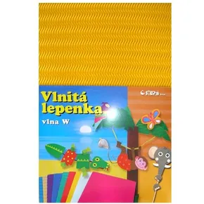 Karton W-Welle 260g 34,5 x 24,5cm falisty-żółty 10 ark.