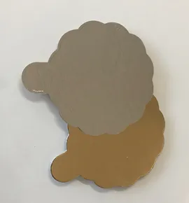 Tekturowe podkładki pod ciasto średnica 8 cm - złote / srebrne [50 szt]