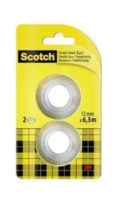 Taśma dwustronnie klejąca, zapasowa, 12mm x 6,3m, 3M/SCOTCH [2szt]