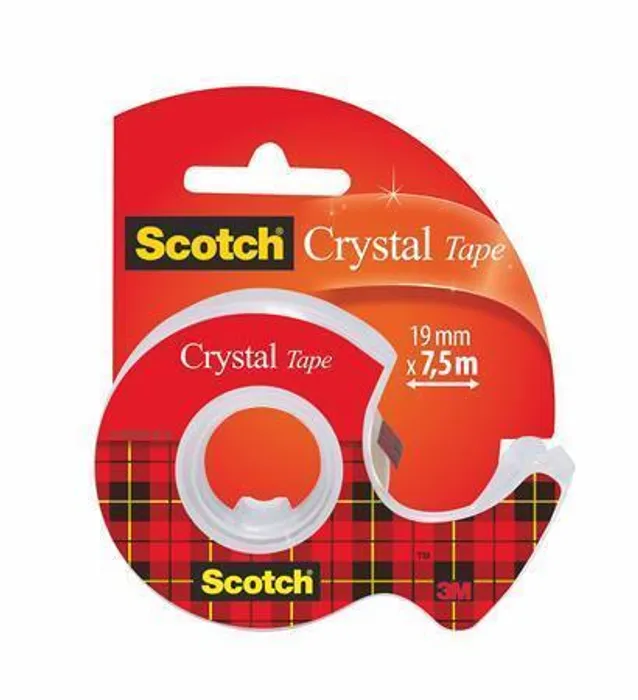 Główne zdjęcie produktu Lepicí páska s odvíječem, 19mm x 7,5m, 3M/SCOTCH "Crystal"