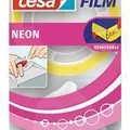 Następne zdjęcie produktu Taśma klejąca "Tesafilm Neon", z mini odwijakiem, do pisania, 19mm x 10m, TESA