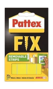 Paski klejące „Pattex Fix”, dwustronne, zdejmowane, 20 x 40 mm, HENKEL