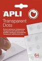 Kropki samoprzylepne Transparent Dots, przezroczyste, zdejmowane, APLI