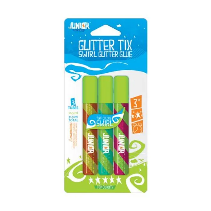 Główne zdjęcie produktu Lepidlo glitter 3 ks mix barevné
