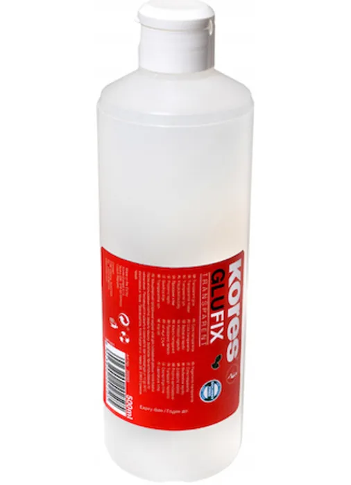 Główne zdjęcie produktu Univerzální tekuté transparentní lepidlo Kores Glufix 500 ml