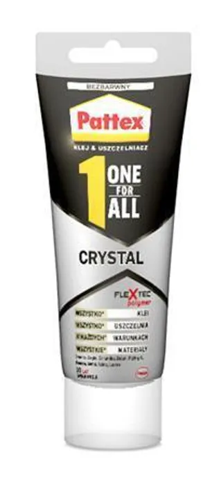Główne zdjęcie produktu Lepidlo "Pattex One for All Crytal", 90 g, HENKEL