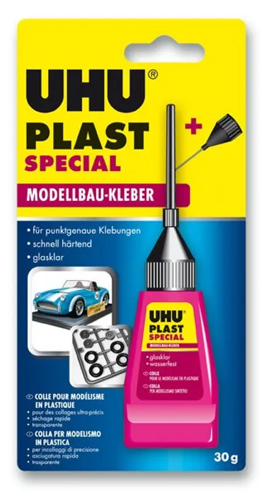 Główne zdjęcie produktu Lepidlo UHU Plast Special - na lepení plastových modelů 30 g