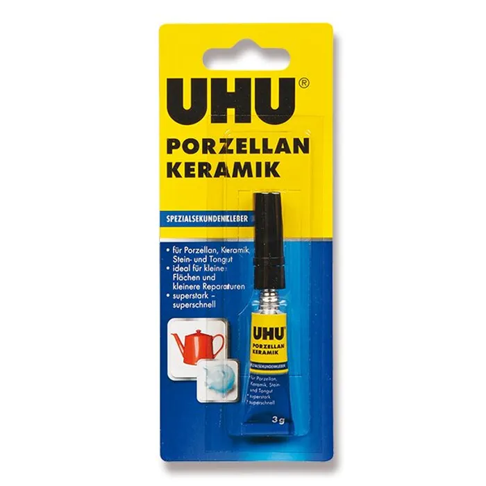 Główne zdjęcie produktu Lepidlo UHU Porzellan Keramik 3 ml