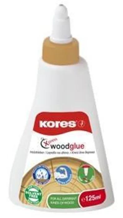Główne zdjęcie produktu Bílé lepidlo na dřevo Kores Wood Glue 125 ml, rychlouzávěr
