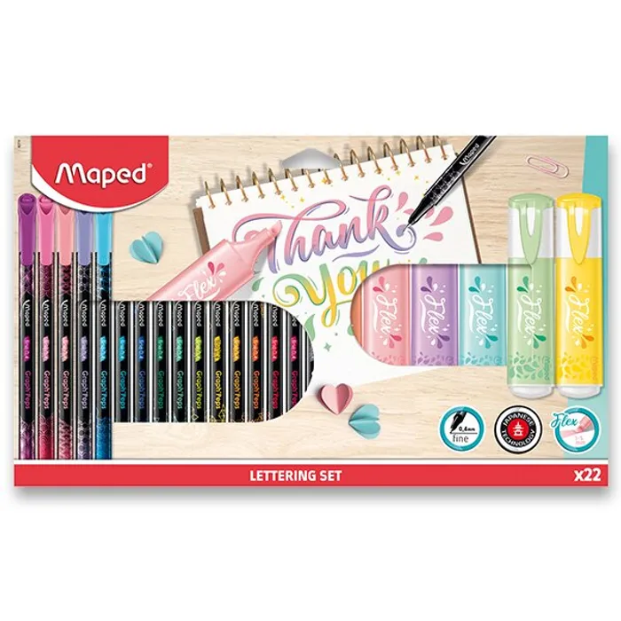 Główne zdjęcie produktu Lettering set Maped souprava, 22 ks