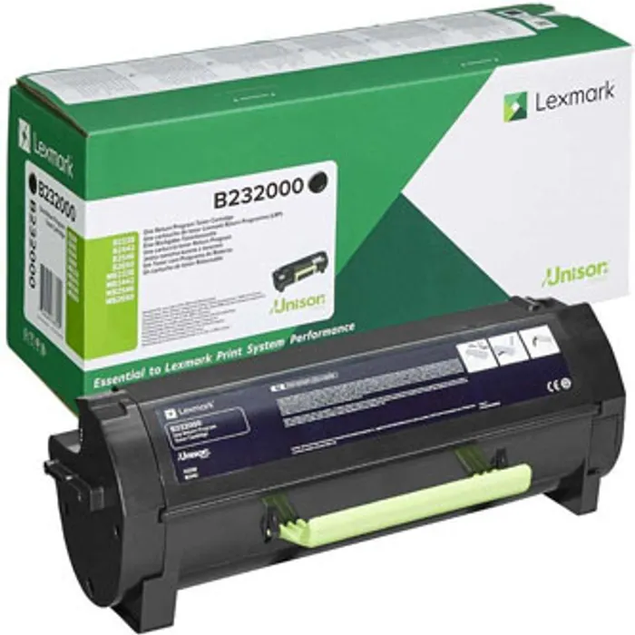 Główne zdjęcie produktu Lexmark originální toner B232000, black, 3000str., return, Lexmark B2442, B2546, B2650, B