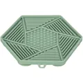 Lick'n'Snack HEXAGON z przyssawkami - mata do powolnego karmienia, 17 cm, TPR/tworzywo, zielona