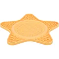 Lick'n'Snack HVĚZDA - mata do powolnego karmienia, 23,5 cm, silikon, żółta