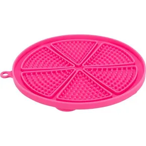 Lick'n'Snack CIRCLE z przyssawkami - mata do powolnego karmienia, 18 cm, TPR/plastik, różowa