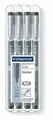 Liner Pigment Liner, zestaw, czarny, STAEDTLER