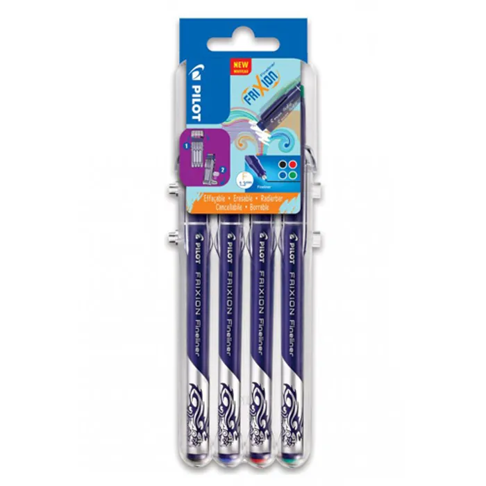 Główne zdjęcie produktu Liner Pilot 4104 Frixion Fineliner sada 4 barev, Basic