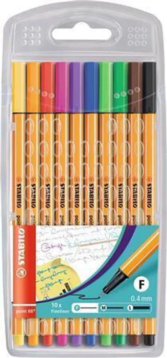 Główne zdjęcie produktu Liner "Point 88", 10 barev, 0,4mm, STABILO
