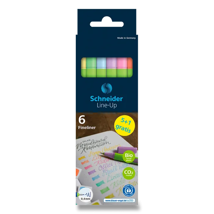Główne zdjęcie produktu Liner Schneider Line-up sada, 6 ks, pastelové barvy