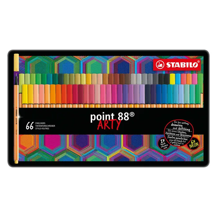 Główne zdjęcie produktu Liner STABILO point 88 Arty kovové pouzdro 66 ks