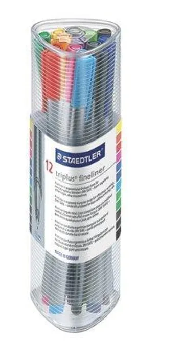 Główne zdjęcie produktu Liner "Triplus 334", sada, 12 barev, 0,3 mm, STAEDTLER