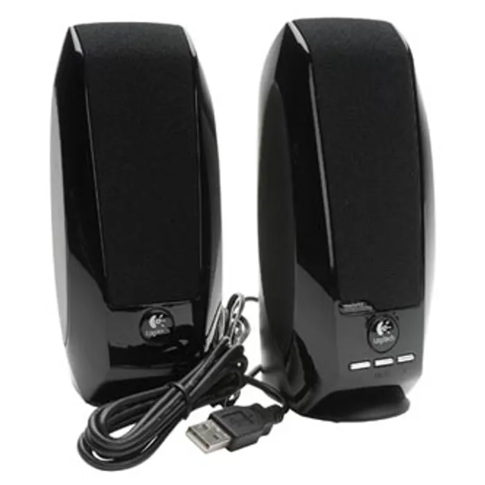 Główne zdjęcie produktu Logitech reproduktory S150, 2.0, 1,2W, černé, regulace hlasitosti, přenosné, 90Hz-20kHz