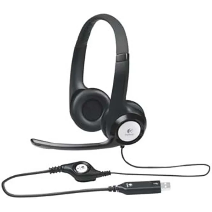 Główne zdjęcie produktu Logitech Stereo H390, sluchátka s mikrofonem, ovládání hlasitosti, černá, USB