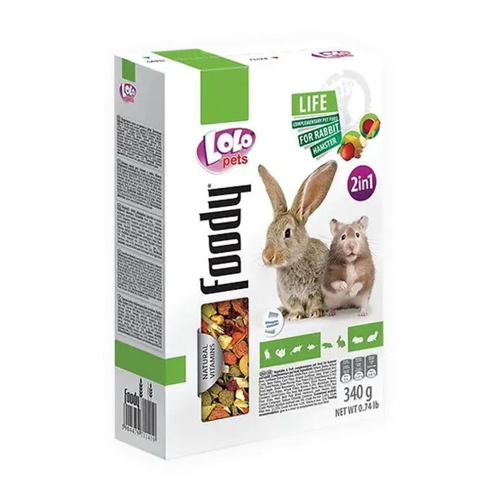Główne zdjęcie produktu LOLO BASIC 2v1 zeleninové a ovocné krmivo pro hlodavce 340 g