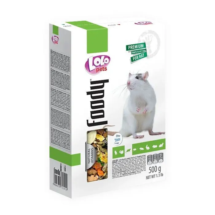 Główne zdjęcie produktu LOLO BASIC kompletní krmivo pro potkany 500 g krabička