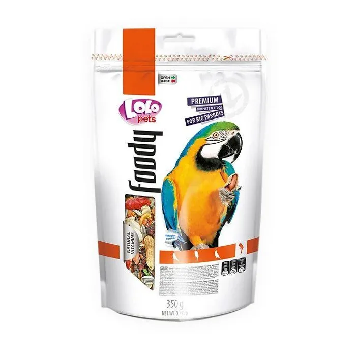 Główne zdjęcie produktu LOLO BASIC kompletní krmivo pro velké papoušky 350 g Doypack